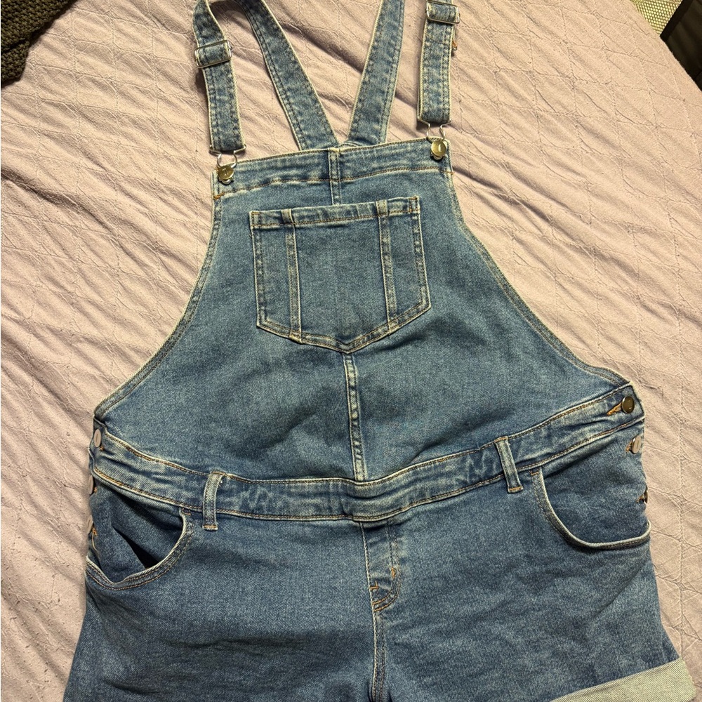 Isabel Maternity by Ingrid & Isabel Blue Denim Shortalls